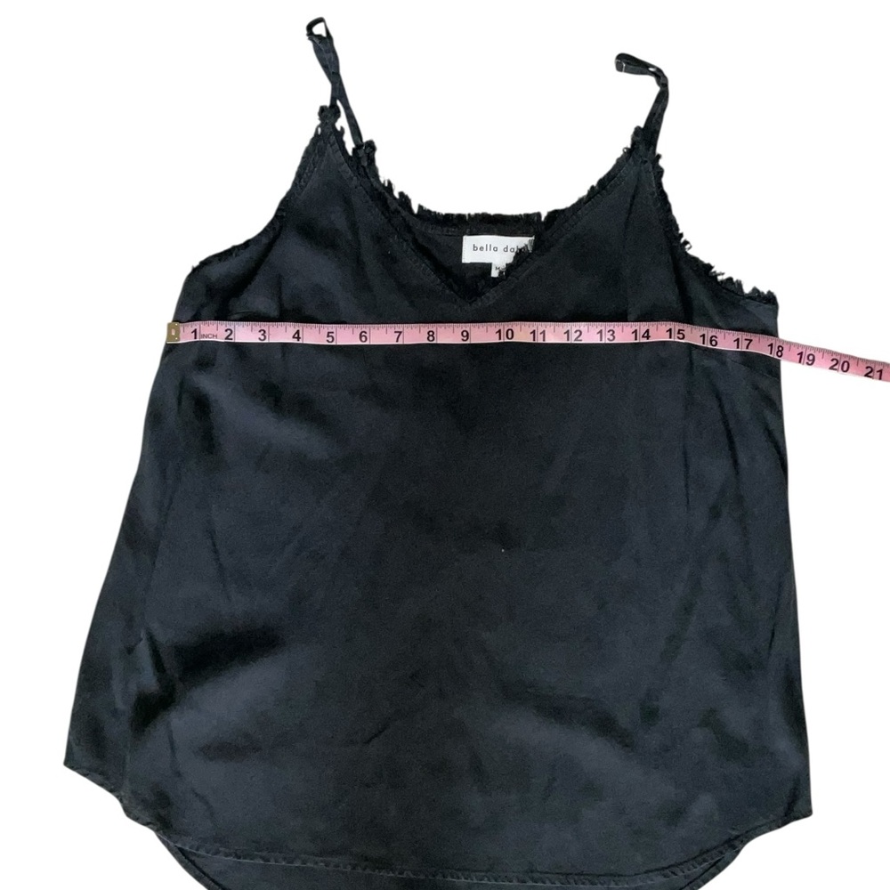 Bella Dahl Black Ruffled Camisole Top